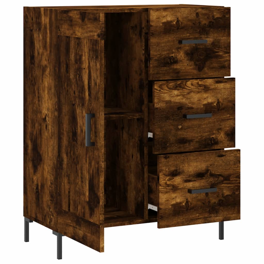 Buffet chêne fumé 69,5x34x90 cm bois d'ingénierie - XIOS