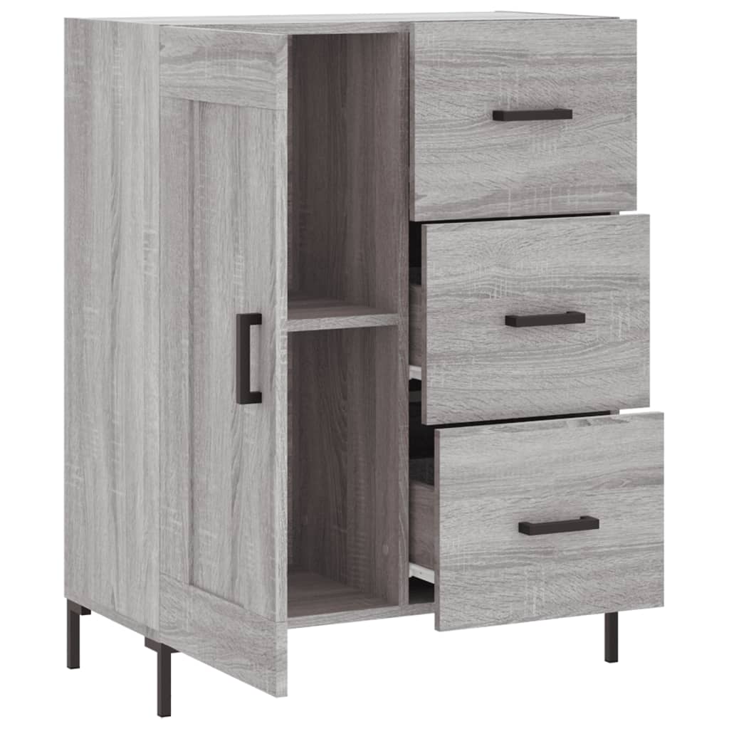 Buffet sonoma gris 69,5x34x90 cm bois d'ingénierie - XIOS