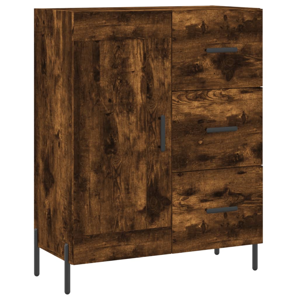 Buffet chêne fumé 69,5x34x90 cm bois d'ingénierie - XIOS