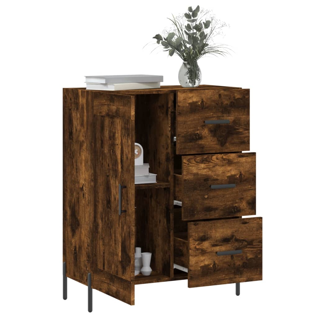 Buffet chêne fumé 69,5x34x90 cm bois d'ingénierie - XIOS