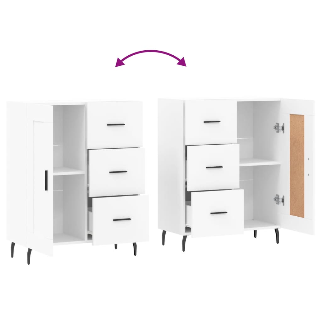 Buffet blanc 69,5x34x90 cm bois d'ingénierie - XIOS