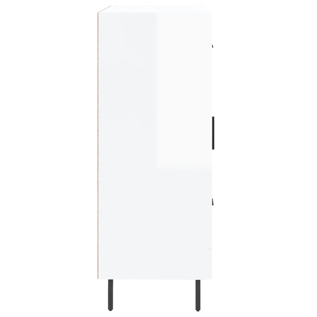 Buffet Blanc brillant 69,5x34x90 cm Bois d'ingénierie - XIOS