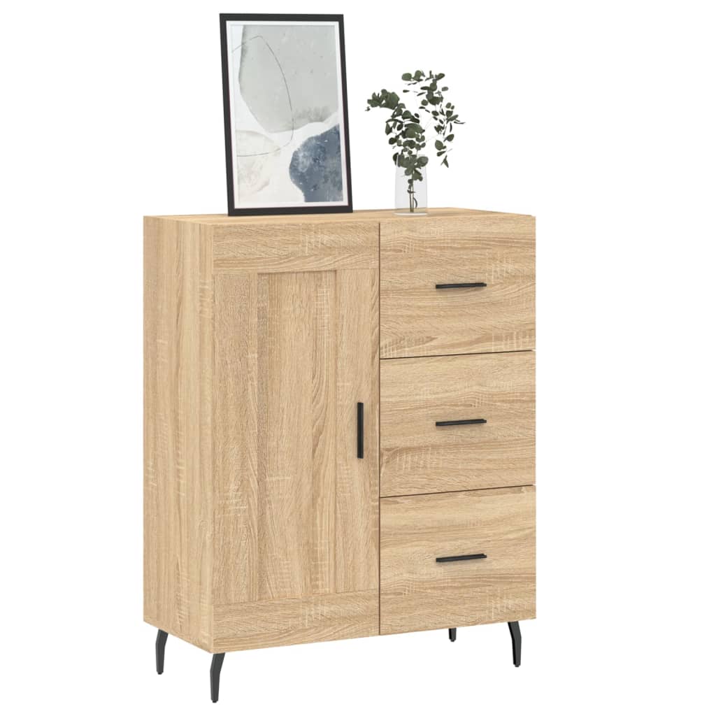 Buffet chêne sonoma 69,5x34x90 cm bois d'ingénierie - XIOS