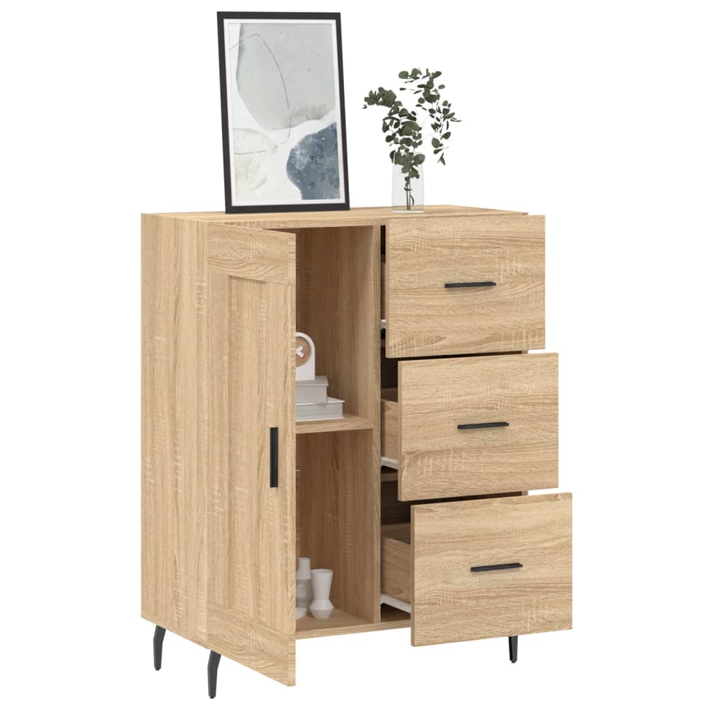 Buffet chêne sonoma 69,5x34x90 cm bois d'ingénierie - XIOS