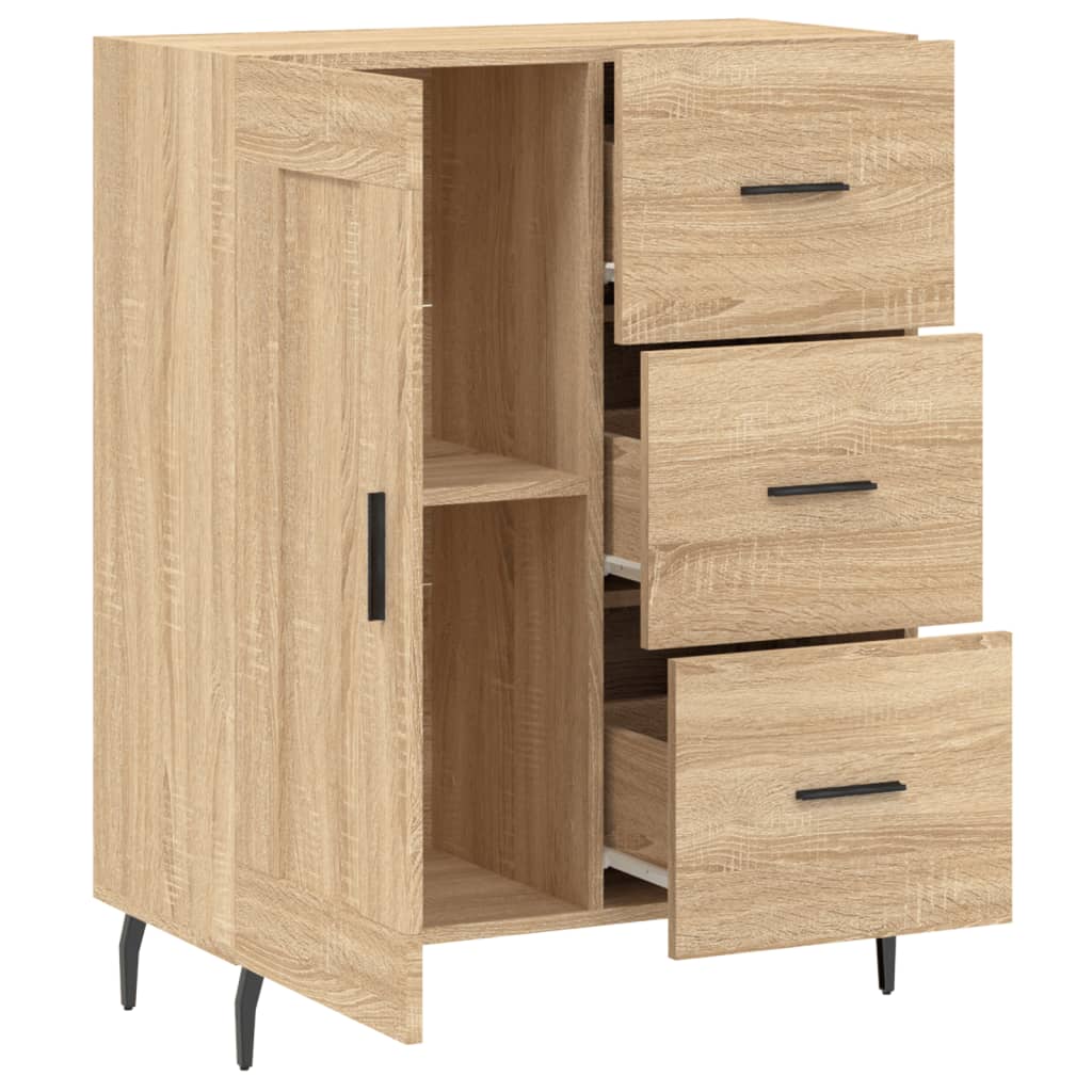Buffet chêne sonoma 69,5x34x90 cm bois d'ingénierie - XIOS