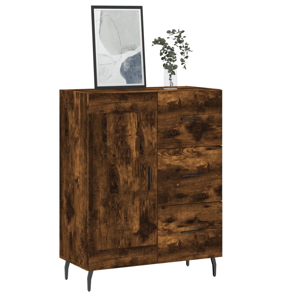 Buffet chêne fumé 69,5x34x90 cm bois d'ingénierie - XIOS