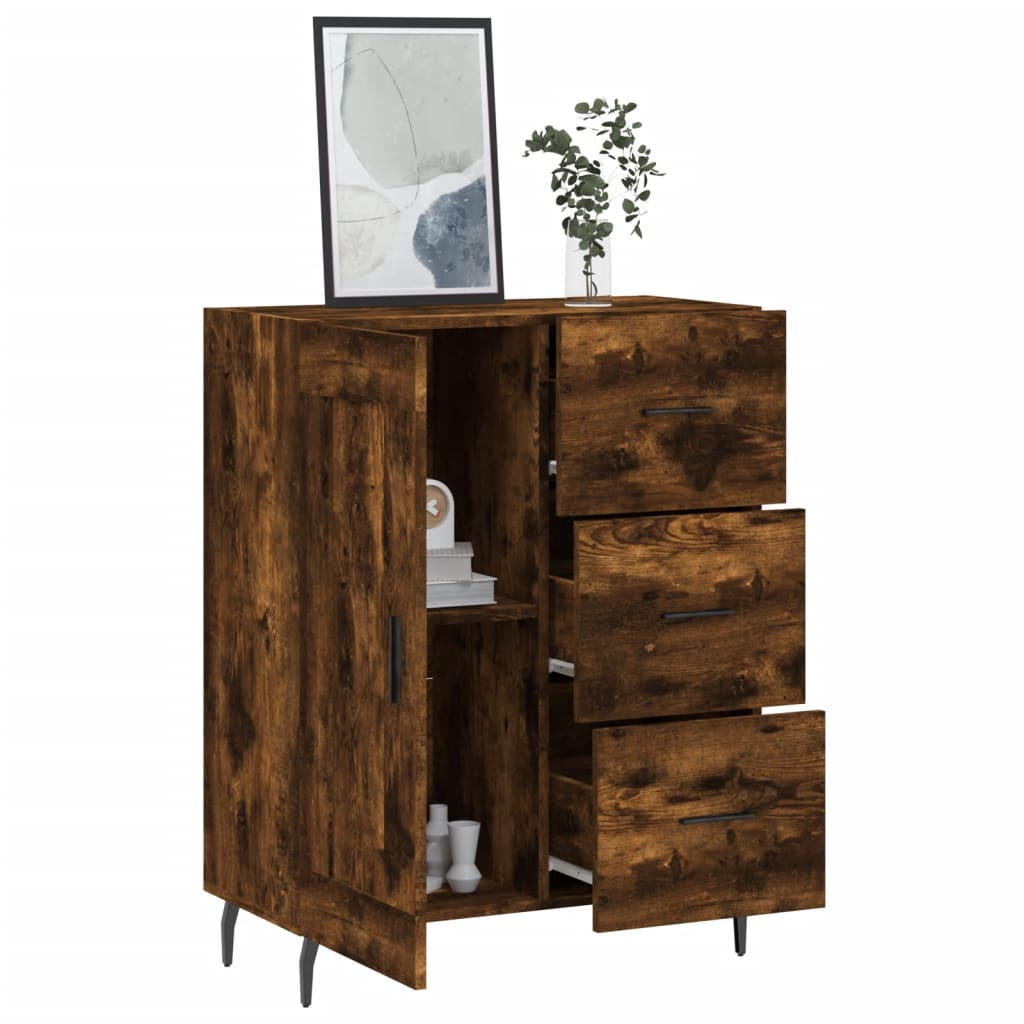 Buffet chêne fumé 69,5x34x90 cm bois d'ingénierie - XIOS