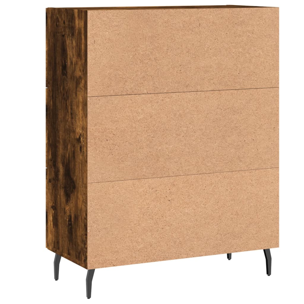 Buffet chêne fumé 69,5x34x90 cm bois d'ingénierie - XIOS
