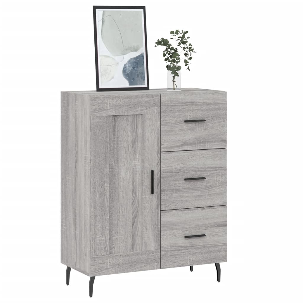 Buffet sonoma gris 69,5x34x90 cm bois d'ingénierie - XIOS