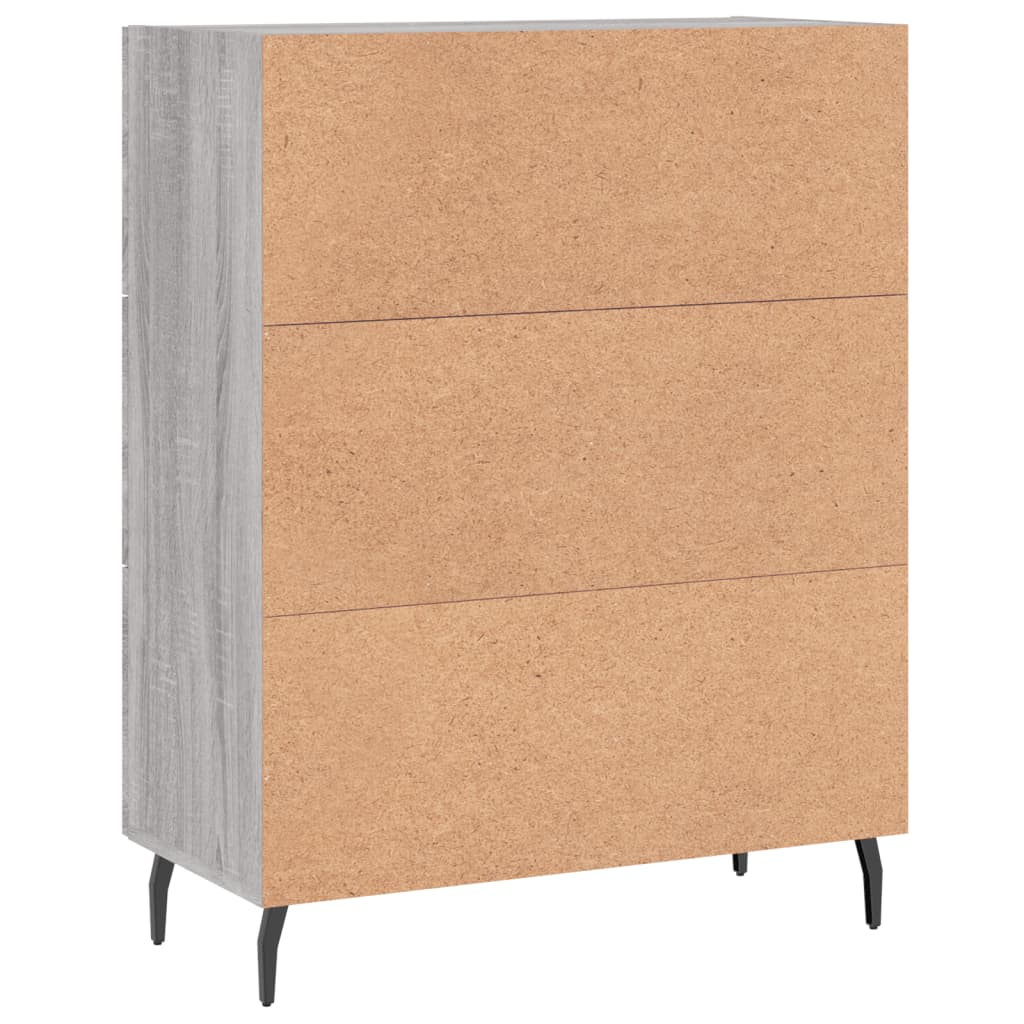 Buffet sonoma gris 69,5x34x90 cm bois d'ingénierie - XIOS