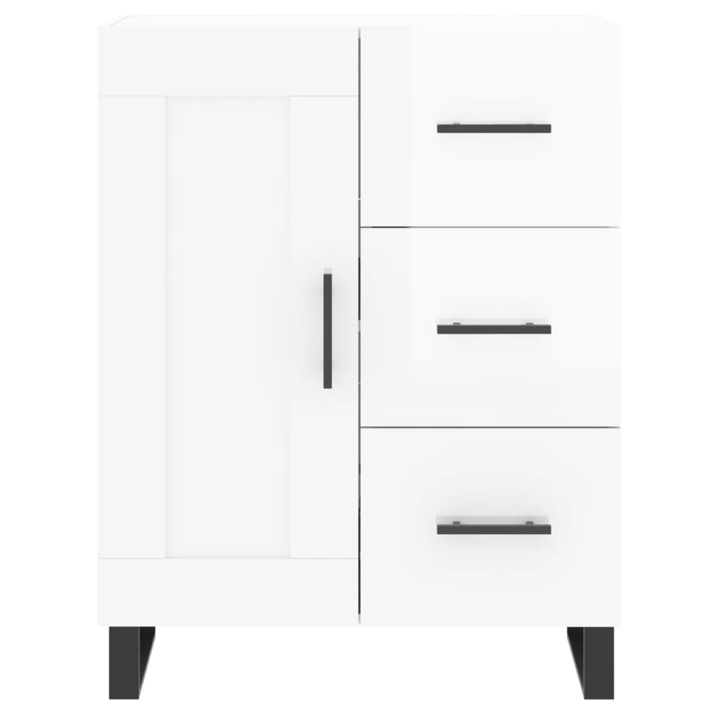 Buffet Blanc brillant 69,5x34x90 cm Bois d'ingénierie - XIOS