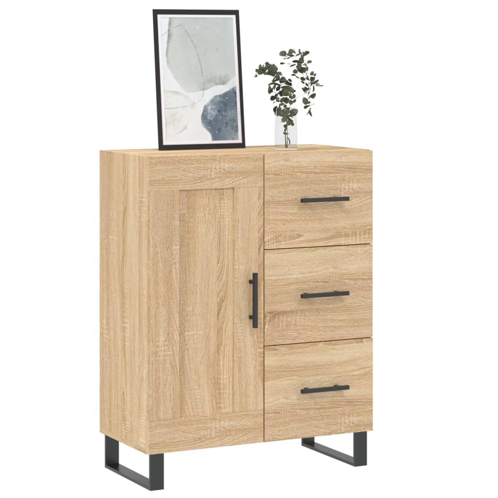 Buffet chêne sonoma 69,5x34x90 cm bois d'ingénierie - XIOS