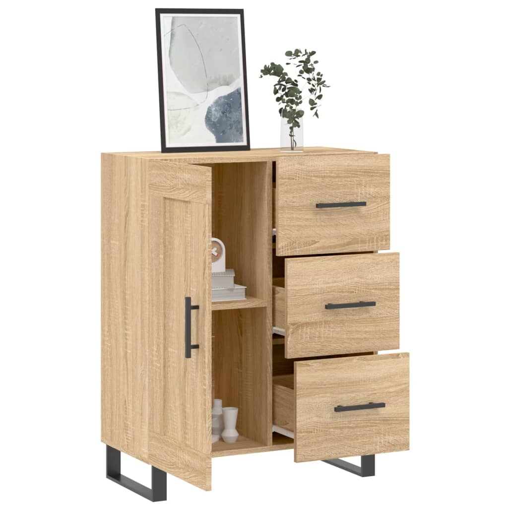 Buffet chêne sonoma 69,5x34x90 cm bois d'ingénierie - XIOS