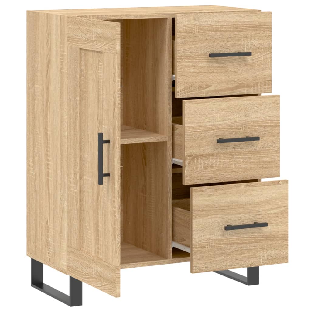 Buffet chêne sonoma 69,5x34x90 cm bois d'ingénierie - XIOS