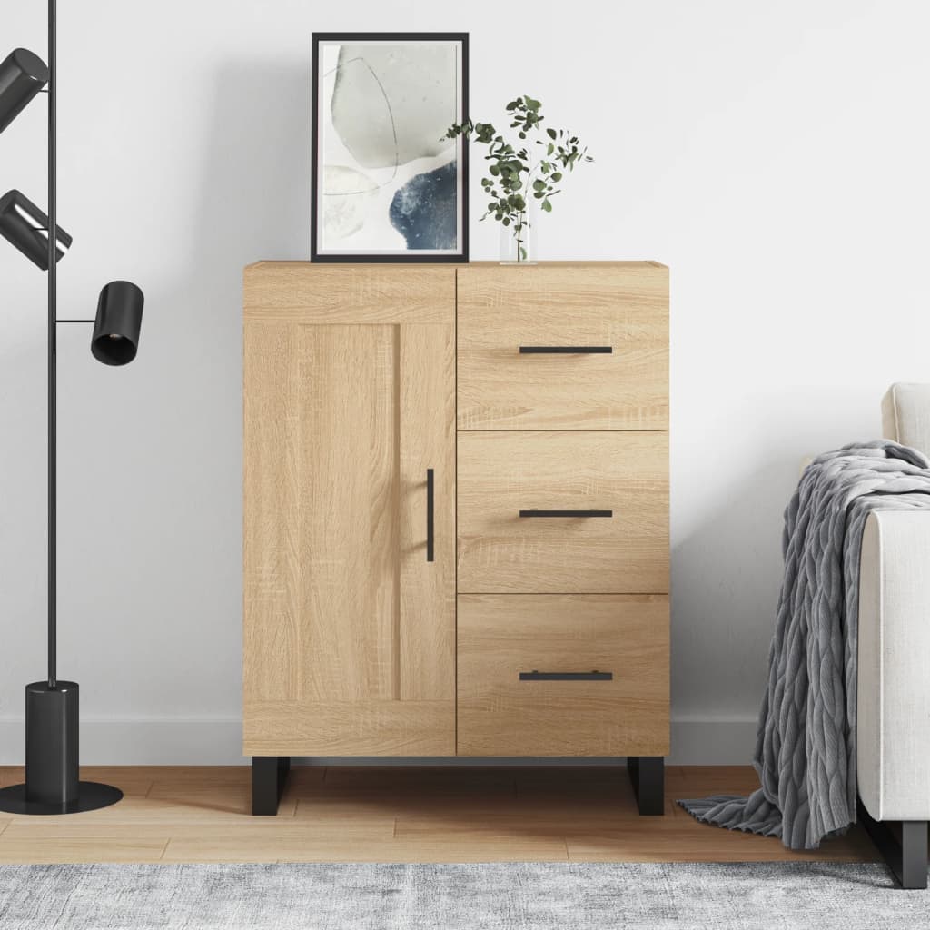 Buffet chêne sonoma 69,5x34x90 cm bois d'ingénierie - XIOS