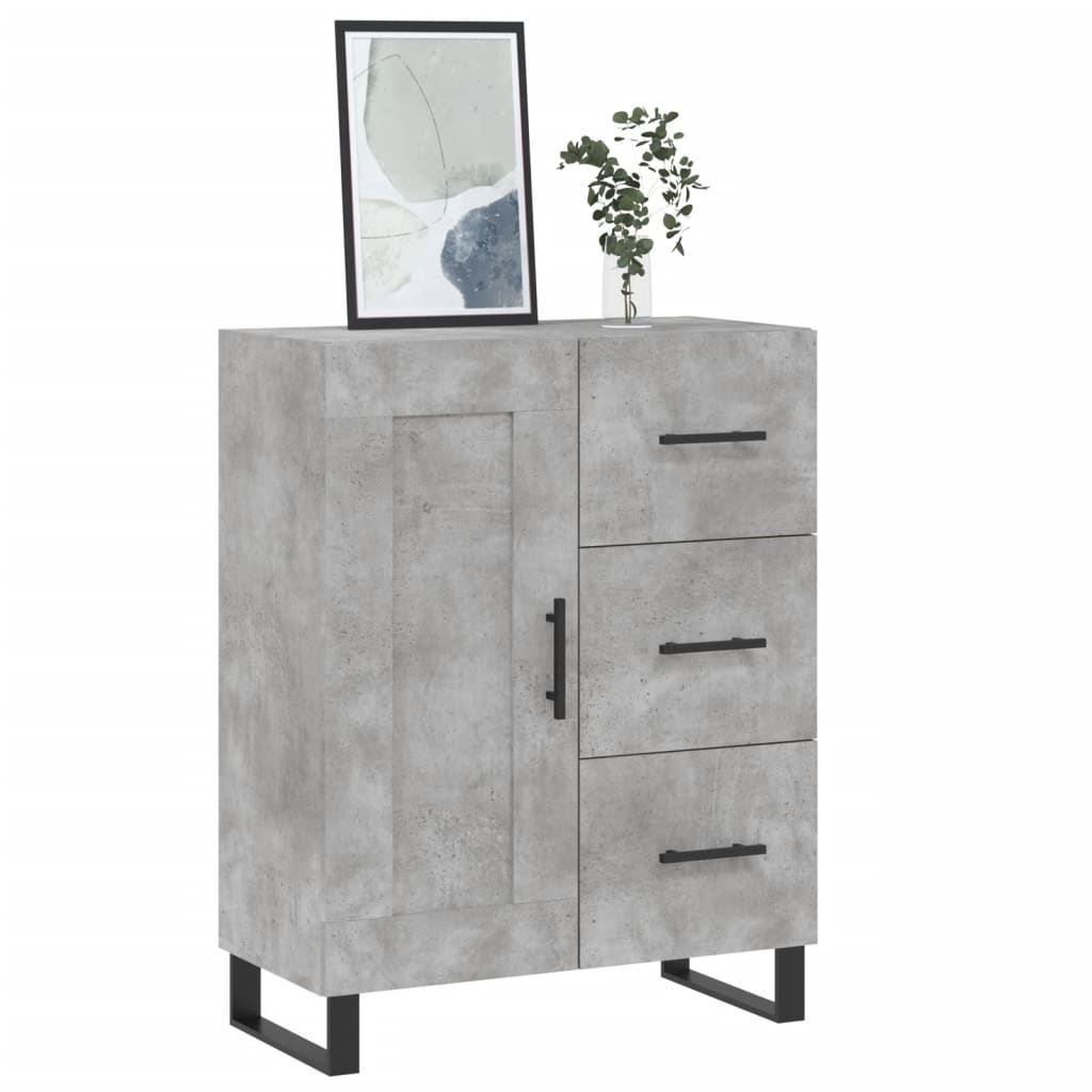 Buffet gris béton 69,5x34x90 cm bois d'ingénierie - XIOS