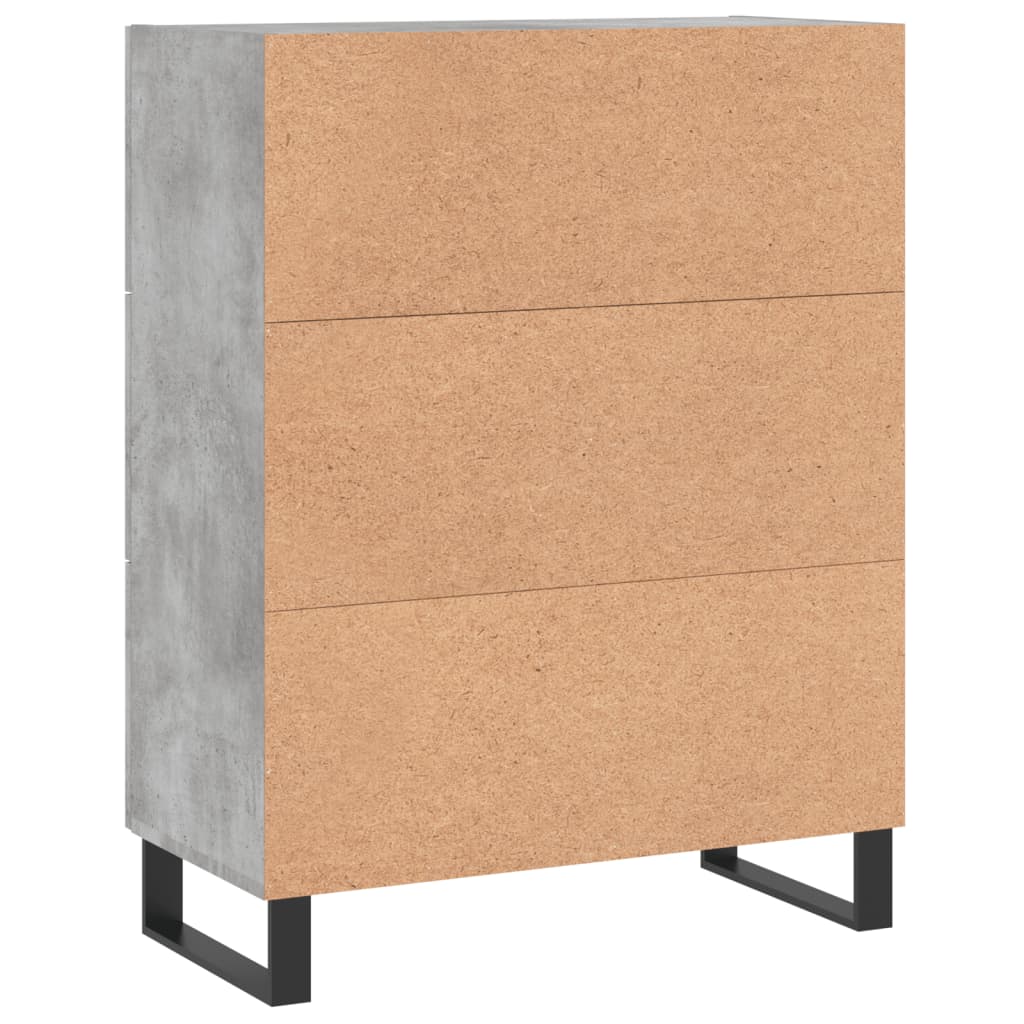 Buffet gris béton 69,5x34x90 cm bois d'ingénierie - XIOS
