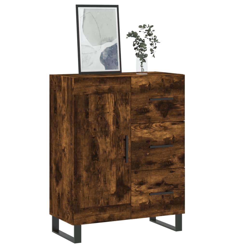 Buffet chêne fumé 69,5x34x90 cm bois d'ingénierie - XIOS