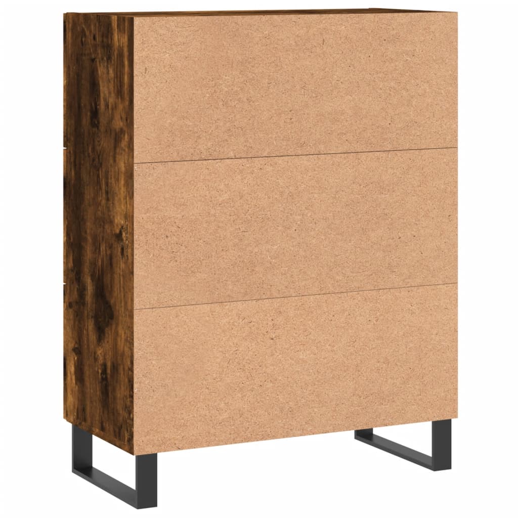 Buffet chêne fumé 69,5x34x90 cm bois d'ingénierie - XIOS