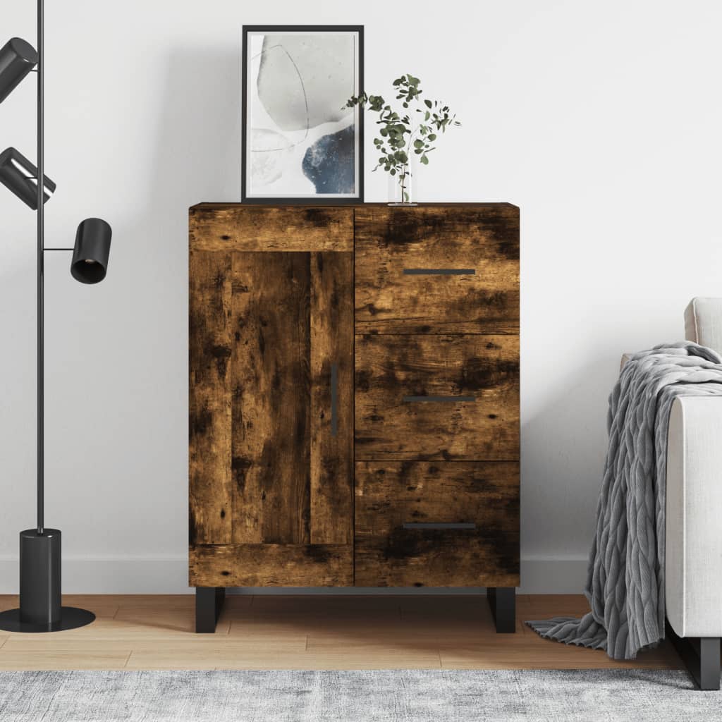 Buffet chêne fumé 69,5x34x90 cm bois d'ingénierie - XIOS