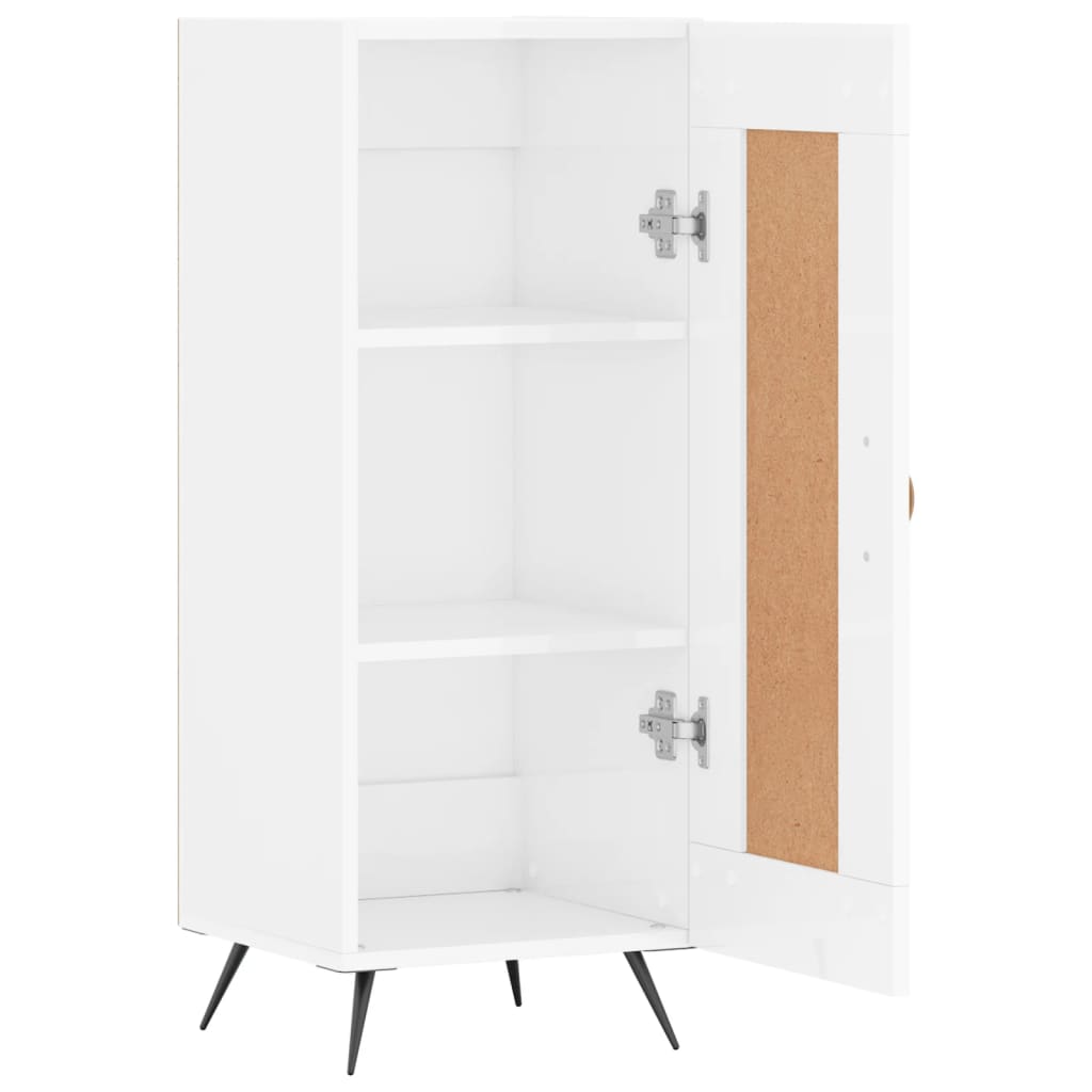 Buffet Blanc brillant 34,5x34x90 cm Bois d'ingénierie - XIOS
