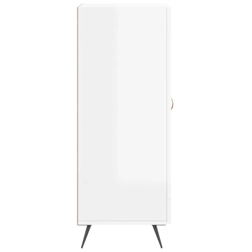 Buffet Blanc brillant 34,5x34x90 cm Bois d'ingénierie - XIOS