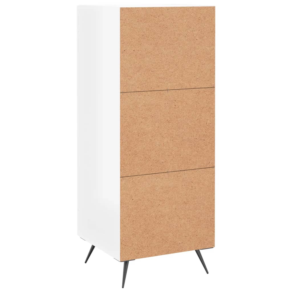 Buffet Blanc brillant 34,5x34x90 cm Bois d'ingénierie - XIOS