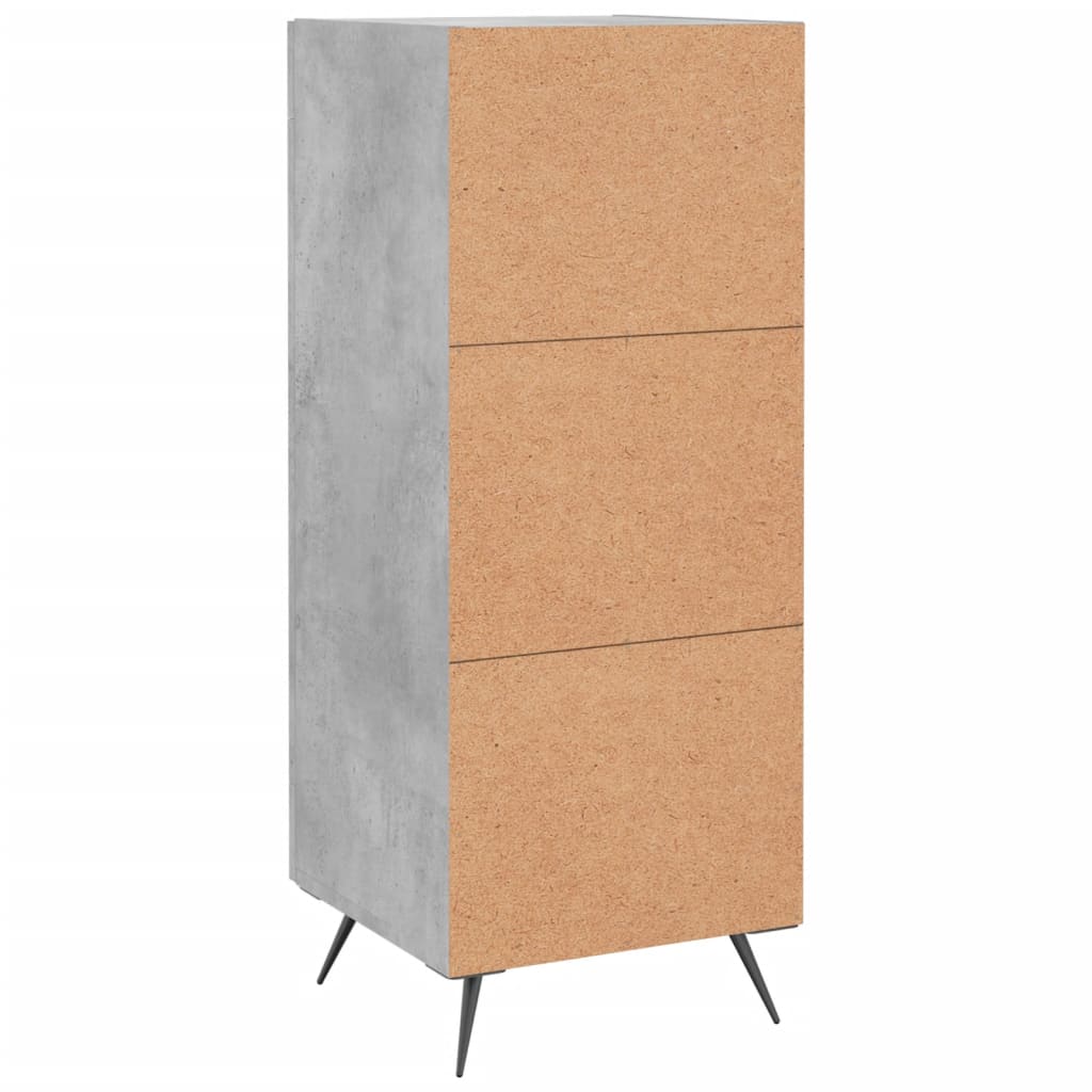 Buffet Gris béton 34,5x34x90 cm Bois d'ingénierie - XIOS