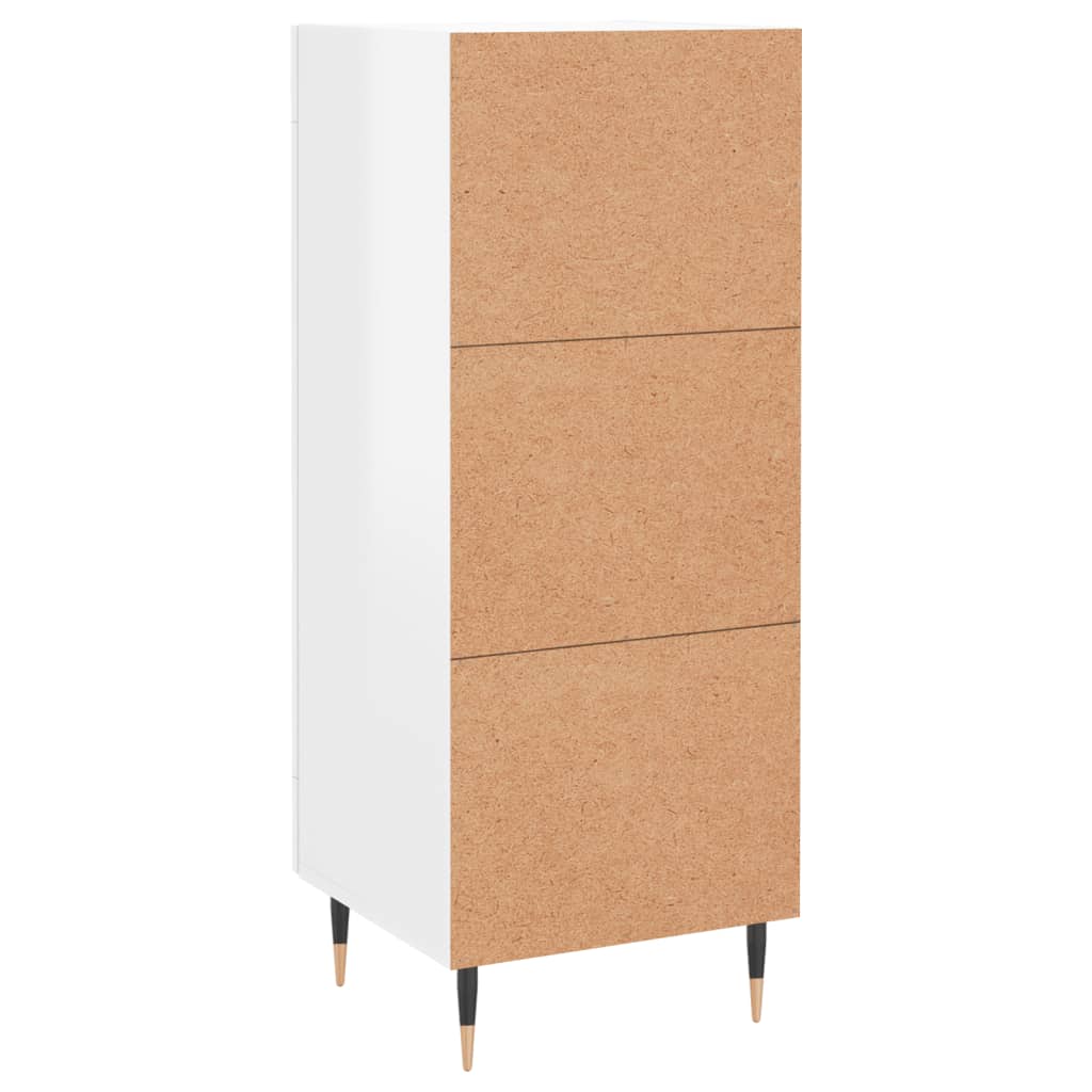 Buffet Blanc brillant 34,5x34x90 cm Bois d'ingénierie - XIOS