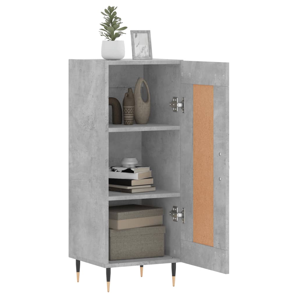 Buffet Gris béton 34,5x34x90 cm Bois d'ingénierie - XIOS