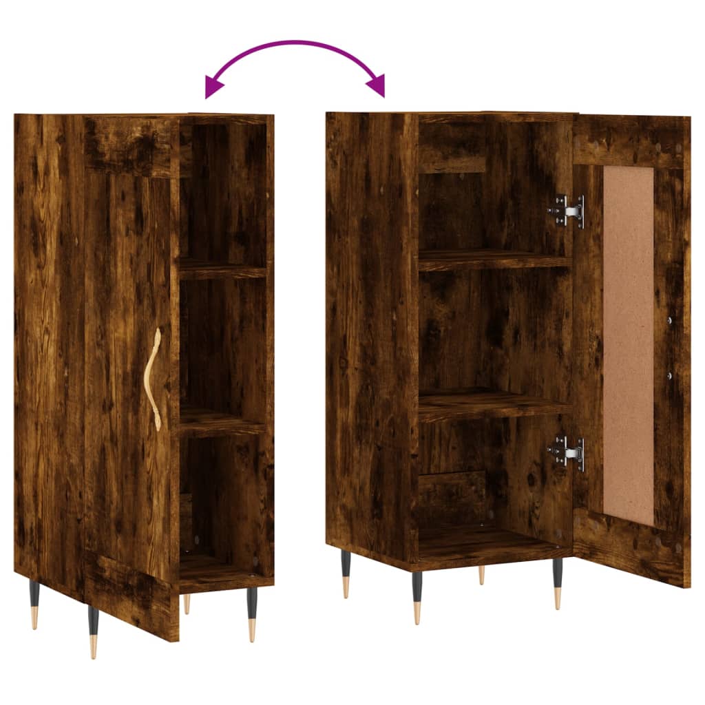 Buffet Chêne fumé 34,5x34x90 cm Bois d'ingénierie - XIOS