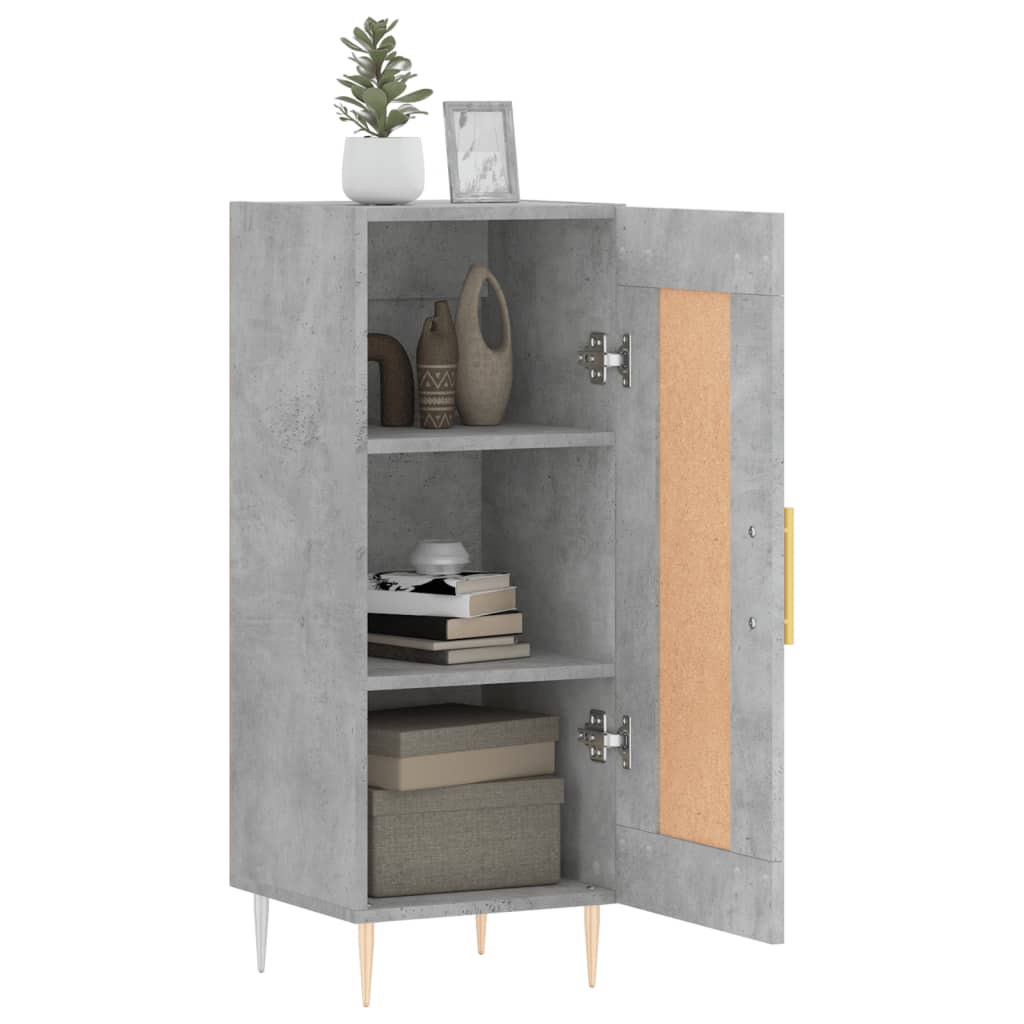 Buffet Gris béton 34,5x34x90 cm Bois d'ingénierie - XIOS