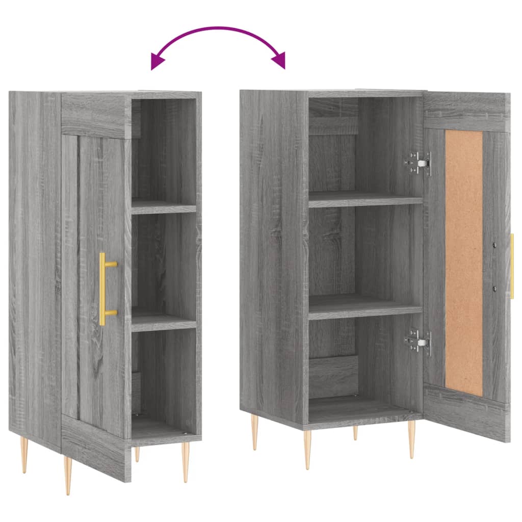 Buffet Sonoma gris 34,5x34x90 cm Bois d'ingénierie - XIOS
