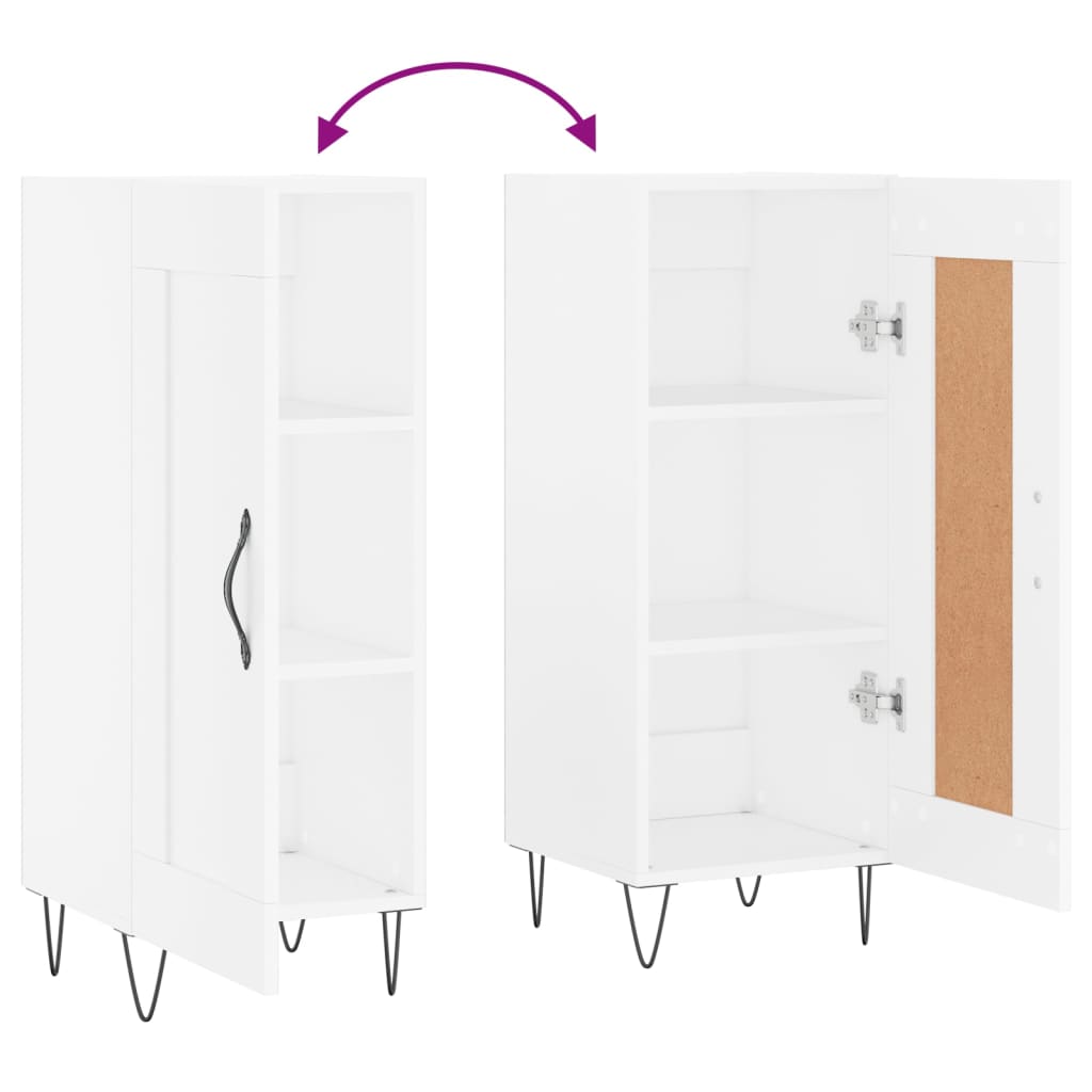 Buffet blanc 34,5x34x90 cm bois d'ingénierie - XIOS
