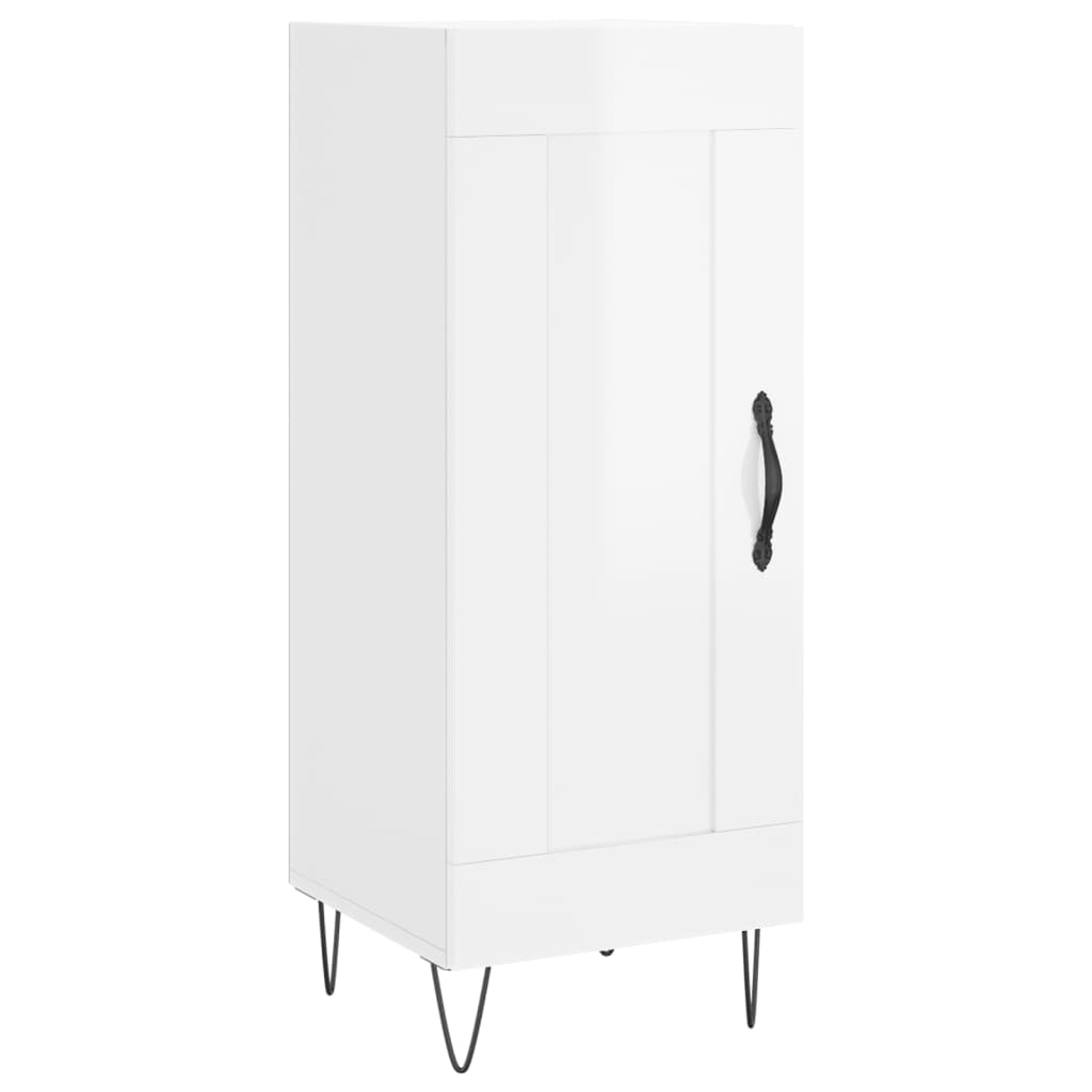 Buffet Blanc brillant 34,5x34x90 cm Bois d'ingénierie - XIOS