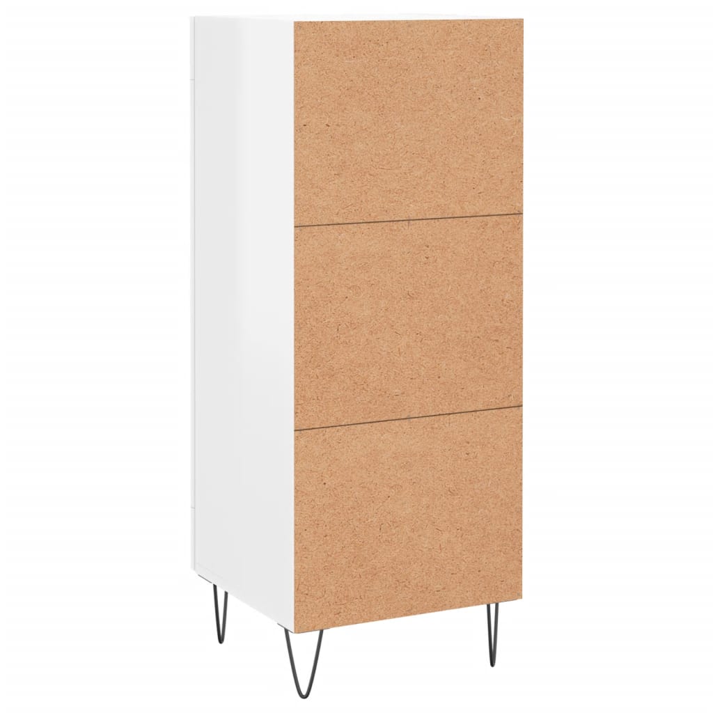 Buffet Blanc brillant 34,5x34x90 cm Bois d'ingénierie - XIOS