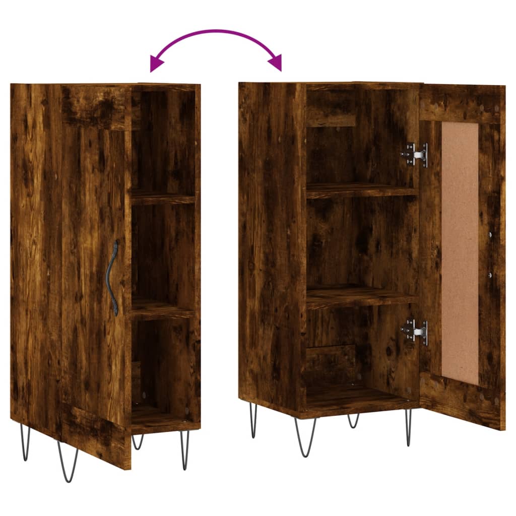 Buffet Chêne fumé 34,5x34x90 cm Bois d'ingénierie - XIOS