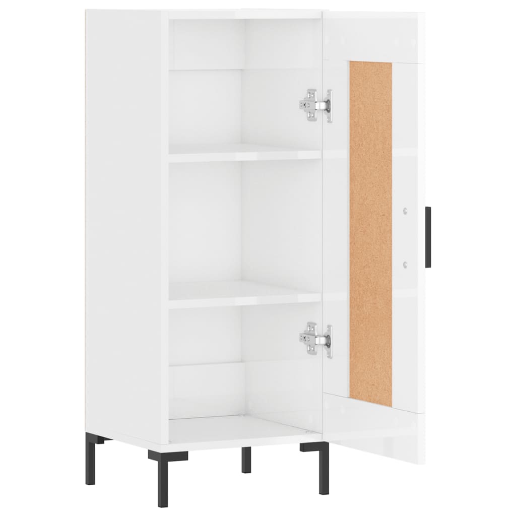 Buffet Blanc brillant 34,5x34x90 cm Bois d'ingénierie - XIOS