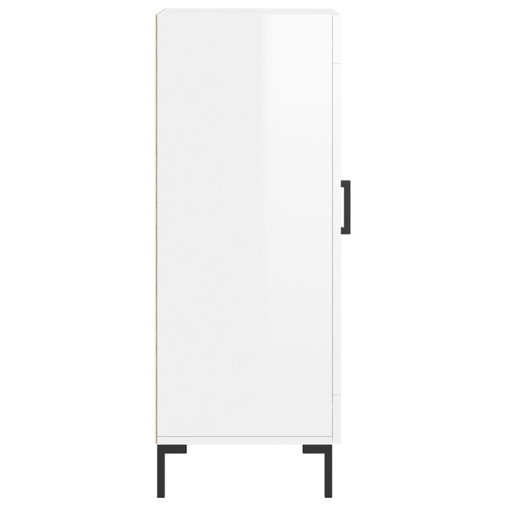 Buffet Blanc brillant 34,5x34x90 cm Bois d'ingénierie - XIOS