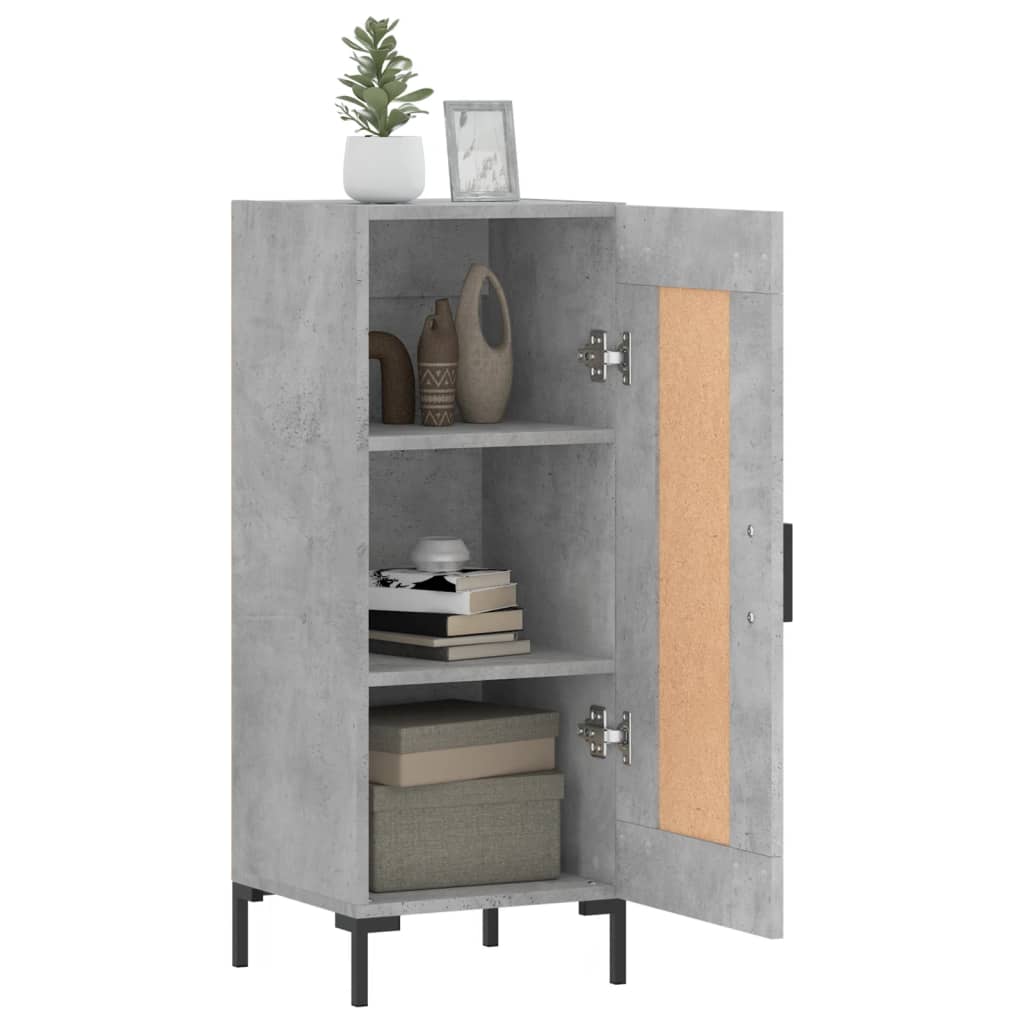 Buffet Gris béton 34,5x34x90 cm Bois d'ingénierie - XIOS