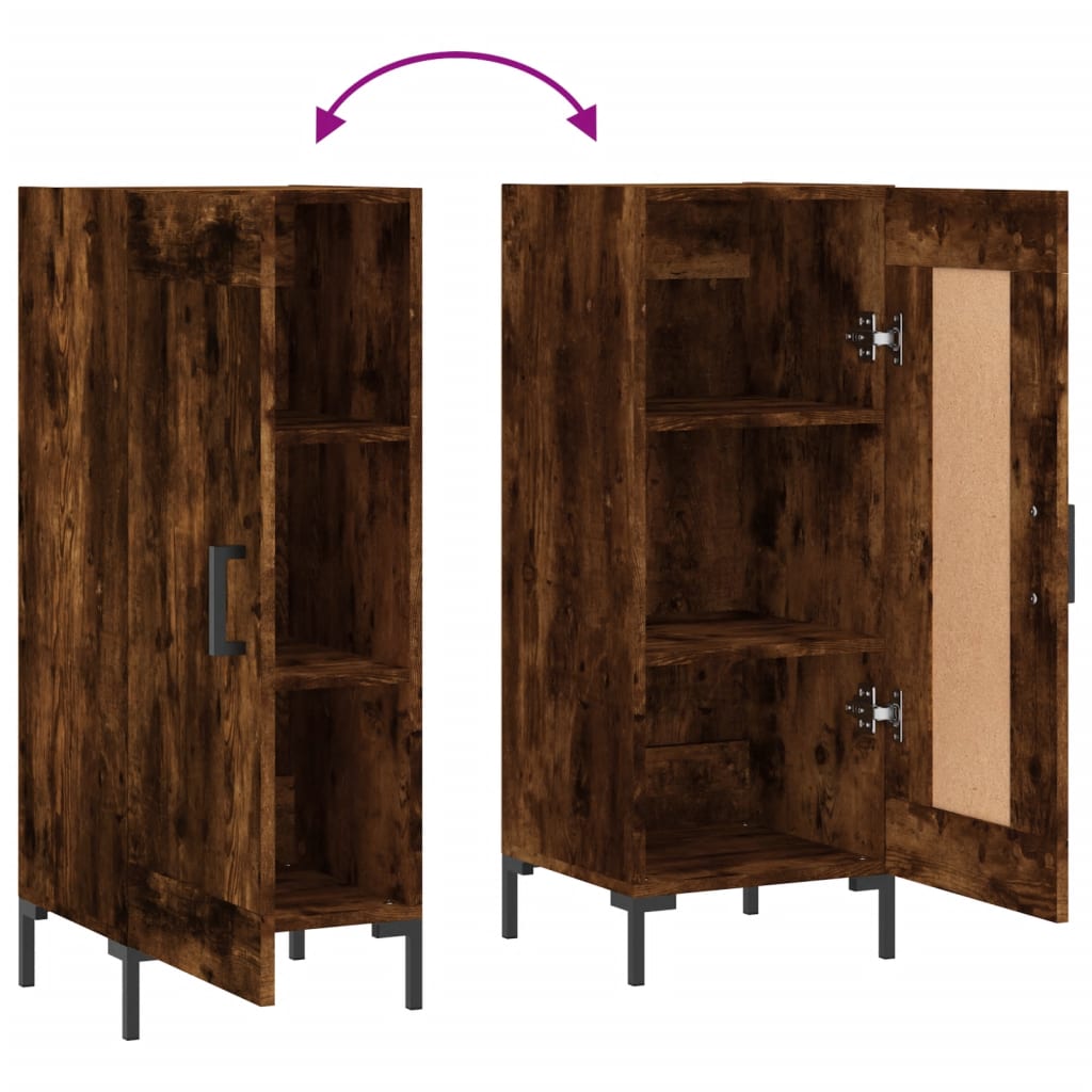 Buffet Chêne fumé 34,5x34x90 cm Bois d'ingénierie - XIOS