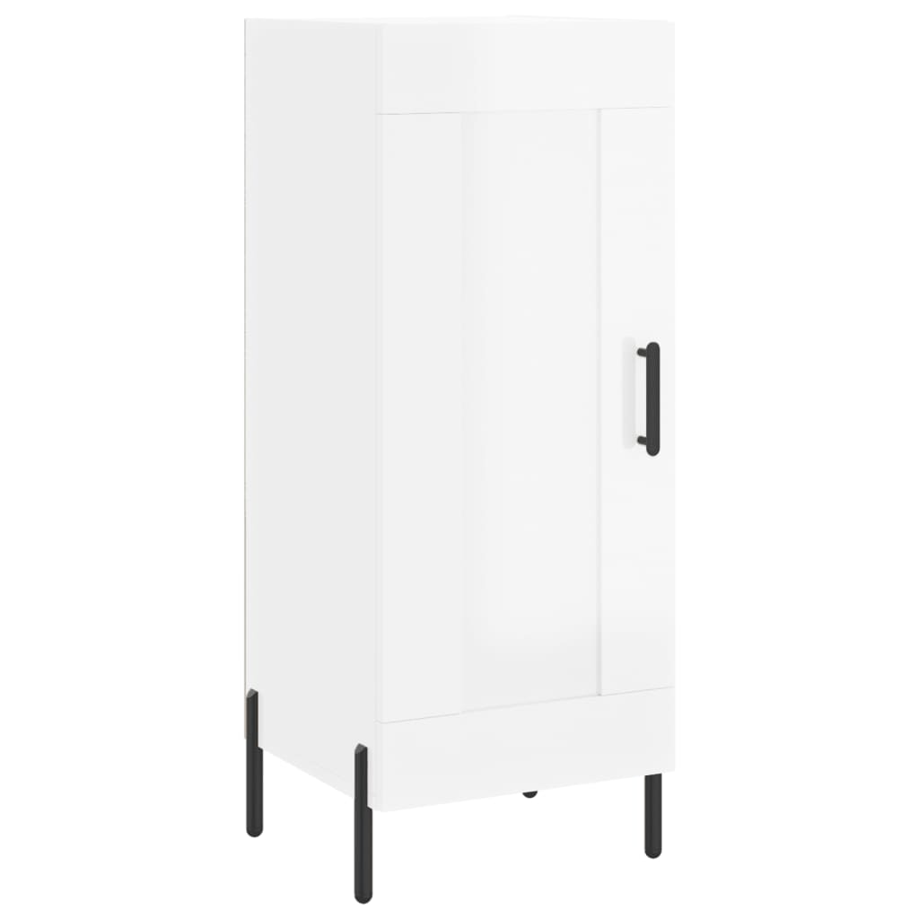 Buffet Blanc brillant 34,5x34x90 cm Bois d'ingénierie - XIOS
