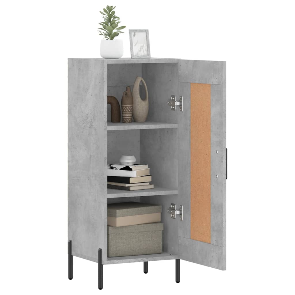 Buffet Gris béton 34,5x34x90 cm Bois d'ingénierie - XIOS