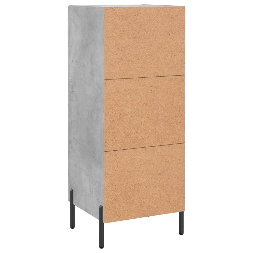 Buffet Gris béton 34,5x34x90 cm Bois d'ingénierie - XIOS