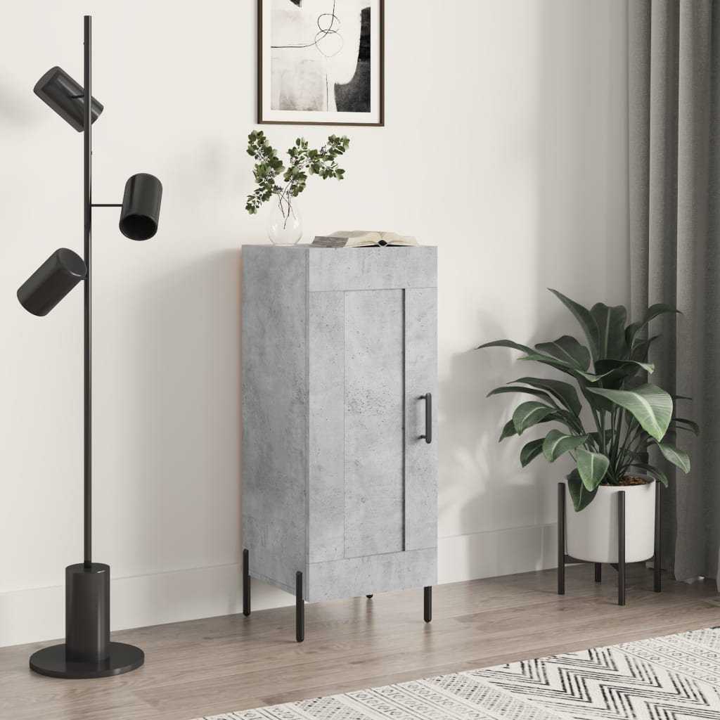 Buffet Gris béton 34,5x34x90 cm Bois d'ingénierie - XIOS