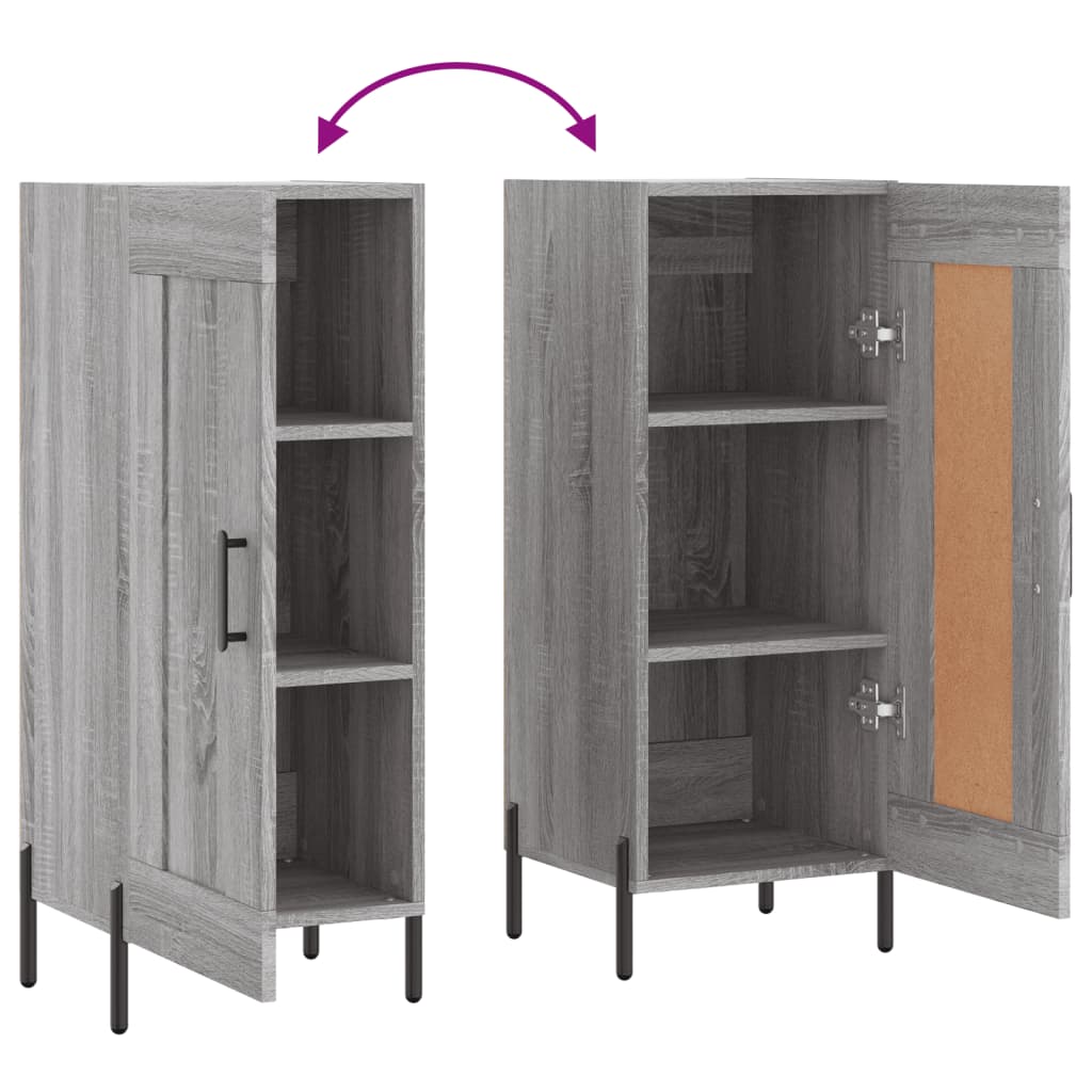 Buffet Sonoma gris 34,5x34x90 cm Bois d'ingénierie - XIOS