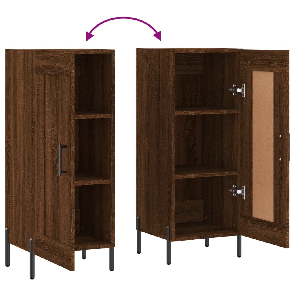 Buffet Chêne marron 34,5x34x90 cm Bois d'ingénierie - XIOS