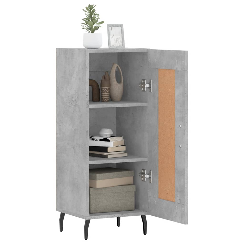 Buffet Gris béton 34,5x34x90 cm Bois d'ingénierie - XIOS