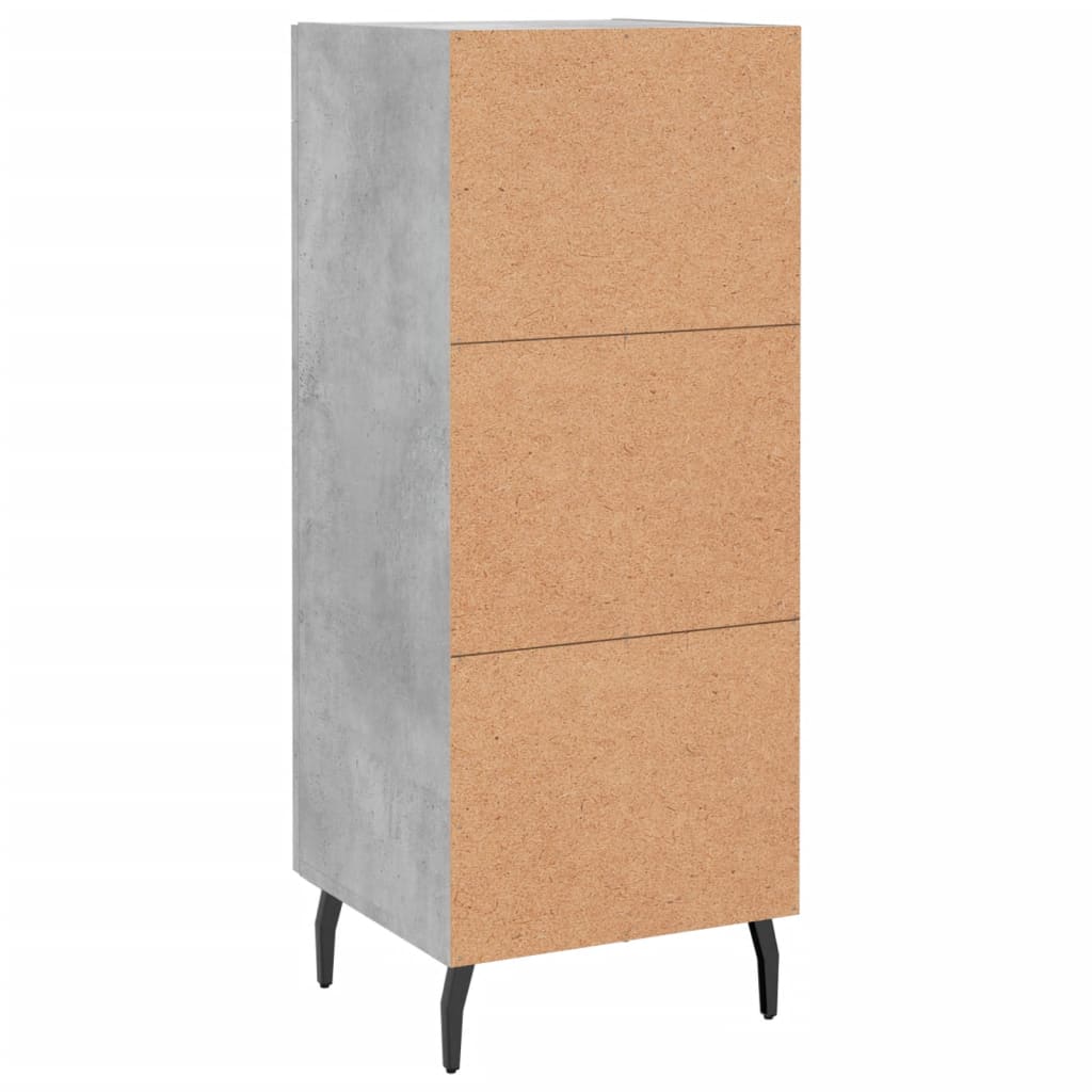 Buffet Gris béton 34,5x34x90 cm Bois d'ingénierie - XIOS