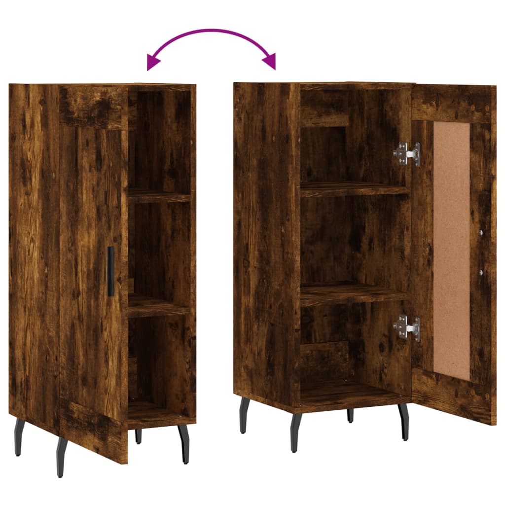 Buffet Chêne fumé 34,5x34x90 cm Bois d'ingénierie - XIOS